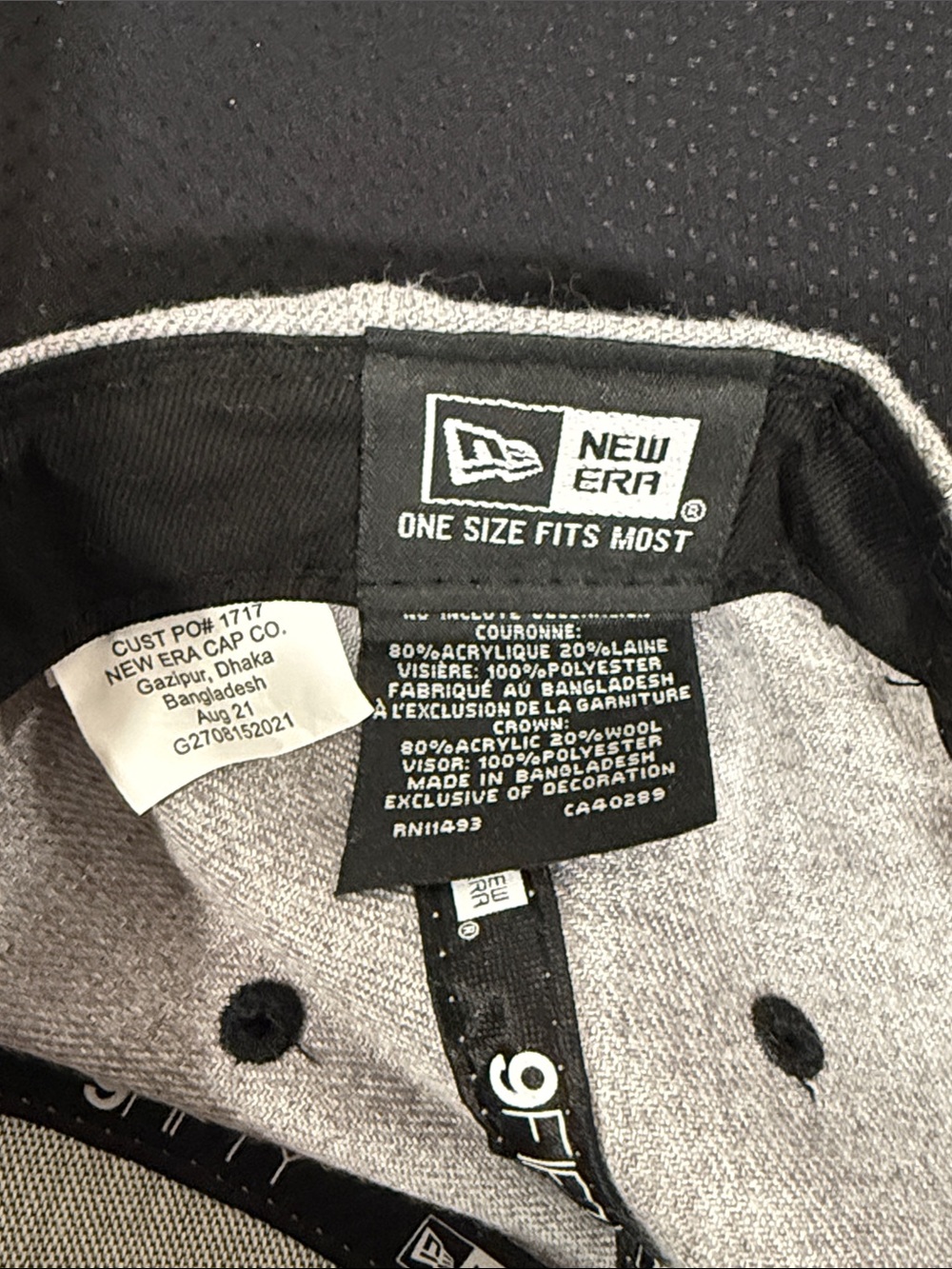 New Era x Dude Perfect Gray Heather and Black Flat-Brim Snapback Hat - Picture 10 of 11